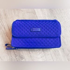 Solid Blue Vera Bradley RFID All In One Crossbody Bag